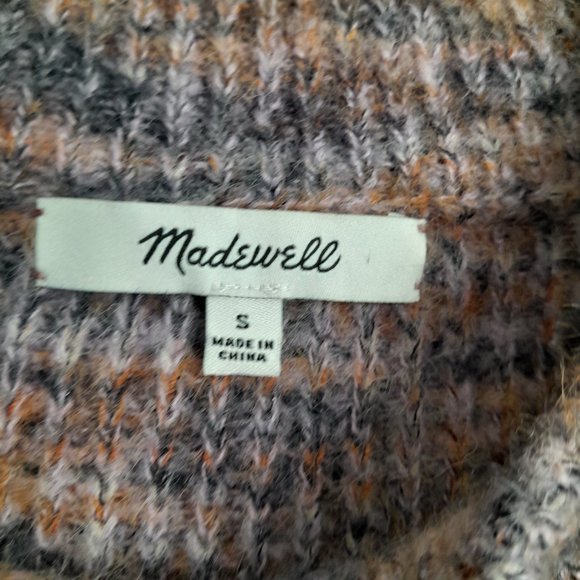 Madewell Space Dyed Eaton Puff Bishop Sleeve Wool Blend Sweater Size Small - Picture 3 of 8